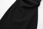 Schulterfreies Maxikleid in Schwarz